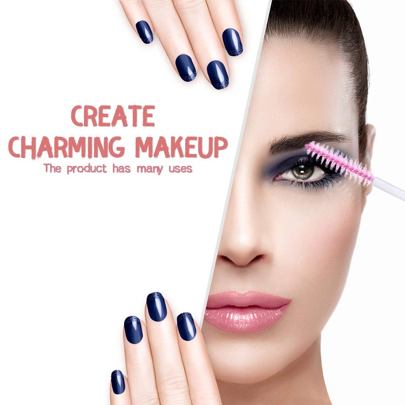 Dming 20 Pieces Disposable Mascara Brushes Eyelash Brush Lash Wand Diamond Mascara Wands with Tube Makeup Tool Lash Spoolies Sanitary Brushes Lash Extension Supplies (tube scale l pink 20) - Image 4